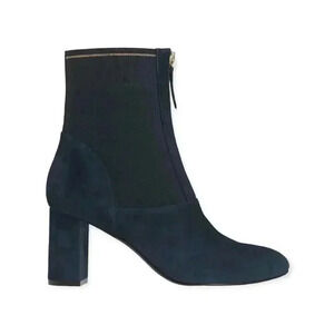 DAVID Tate Monique Navy Suede Ankle Bootie. Size 10 WW